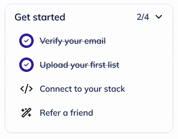 Compact Get started variant