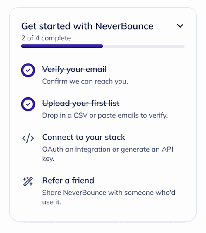 Progress bar variant with descriptions